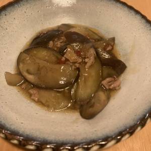 なすとひき肉のピリ辛炒め