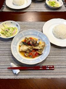 ミニトマトたっぷりアクアパッツァ