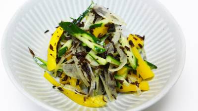 ひじきと野菜のからし酢あえ