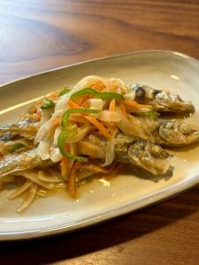 揚げししゃもの南蛮漬け