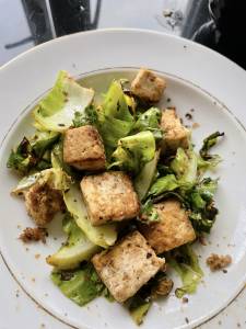 キャベツと厚揚げのピリ辛炒め