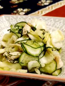 春キャベツとささ身のしそ風味サラダ