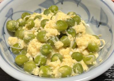 えんどうの卵とじ