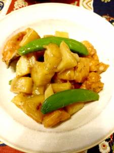 秋さけのじゃがいもあんかけ バター風味