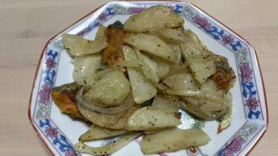 塩ざけのジャーマンポテト風