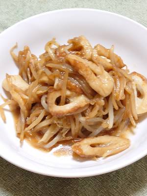 もやしとちくわの炒め煮