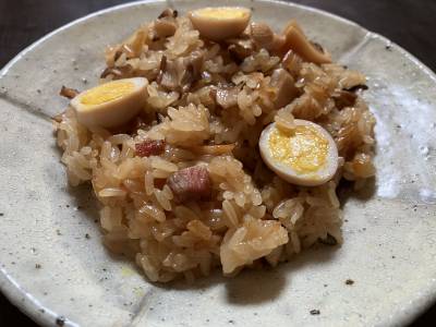 レンジでつくる中国風おこわ