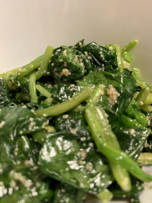 ほうれんそうとにんじんのごま酢風味