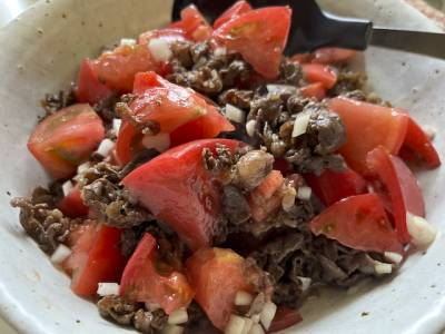 トマトの肉ドレ