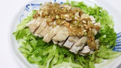 ゆで鶏の甘辛ソース