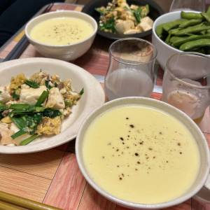 ひき肉と豆腐のにら炒め