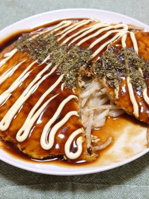 卵ともやしのドカンとドーム焼き