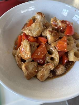 れんこんと鶏むねのチャイナデリ風