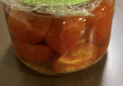 セミドライトマトのオイル漬け