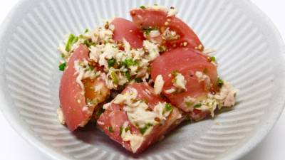 トマトのツナマスタードあえ