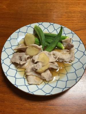 オクラと豚肉のサッと煮