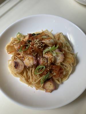 いかとキムチのあえ麺