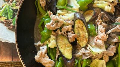 牛肉と夏野菜のナムプラー炒め