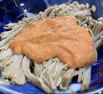 えのきの明太子マヨネーズあえ