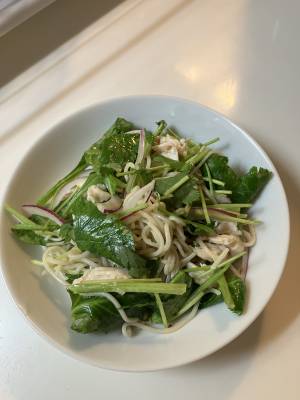 ツナと水菜のあえ麺