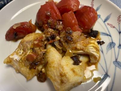 白身魚のスパイス煮