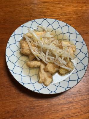 鶏むねの揚げ焼き　もやしあん