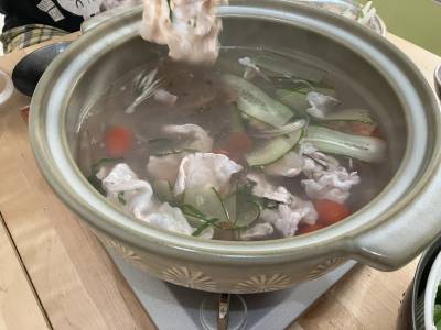 夏の梅しゃぶ鍋