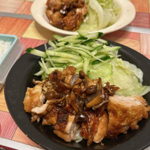 鶏の照り焼き 黒酢風味