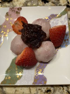 いちご白玉ぜんざい