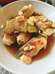 肉巻き揚げだし豆腐