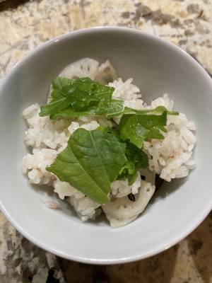 れんこんの梅しそ炊き込みご飯