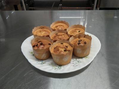 バナナシフォンのチョコカップケーキ