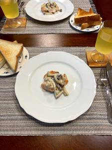 生ざけのソテーきのこクリームソース