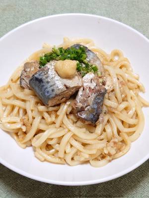 さば缶焼きうどん