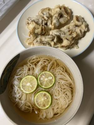 まいたけにゅうめん