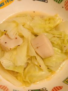 帆立てとキャベツのマスタードマリネ