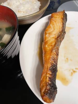 銀ざけの塩焼き