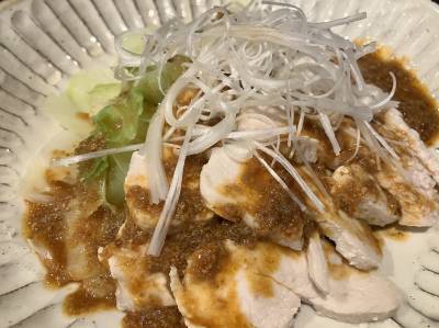 キャベツのザク切り蒸し よだれ鶏風