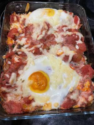 マカロニと卵のオーブン焼き