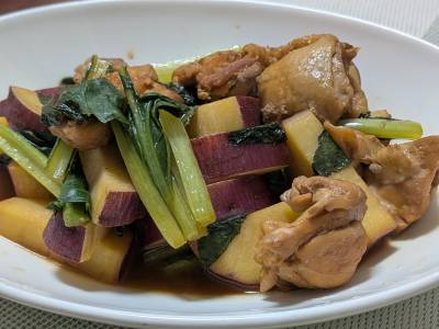さつまいもと鶏肉の甘酢煮