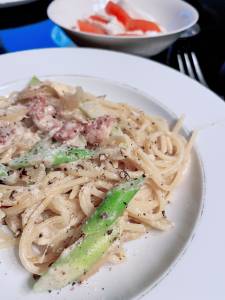 アスパラ カルボナーラ