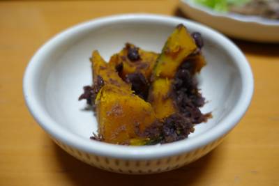かぼちゃのゆで小豆煮