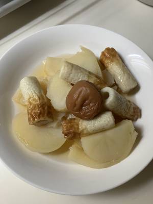 じゃがいもとちくわの梅煮