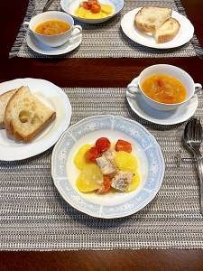 たらとじゃがいもの重ね蒸し