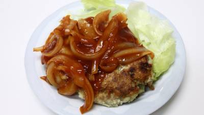 豆腐のポークハンバーグ