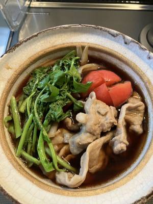 トマトと豚の夏のすき焼き