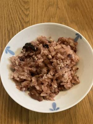 渋皮付きゆで栗の炊き込みご飯