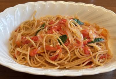 トマトのワンパンパスタ