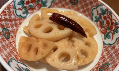 れんこんの酢炒め