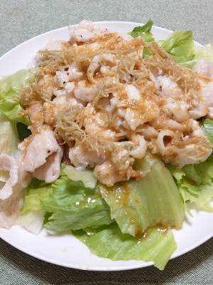 鶏むね肉のしょうがオイルがけ